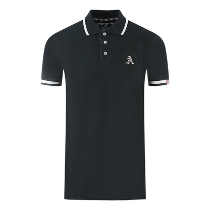 Aquascutum Mens P01223 99 Polo Shirt Black