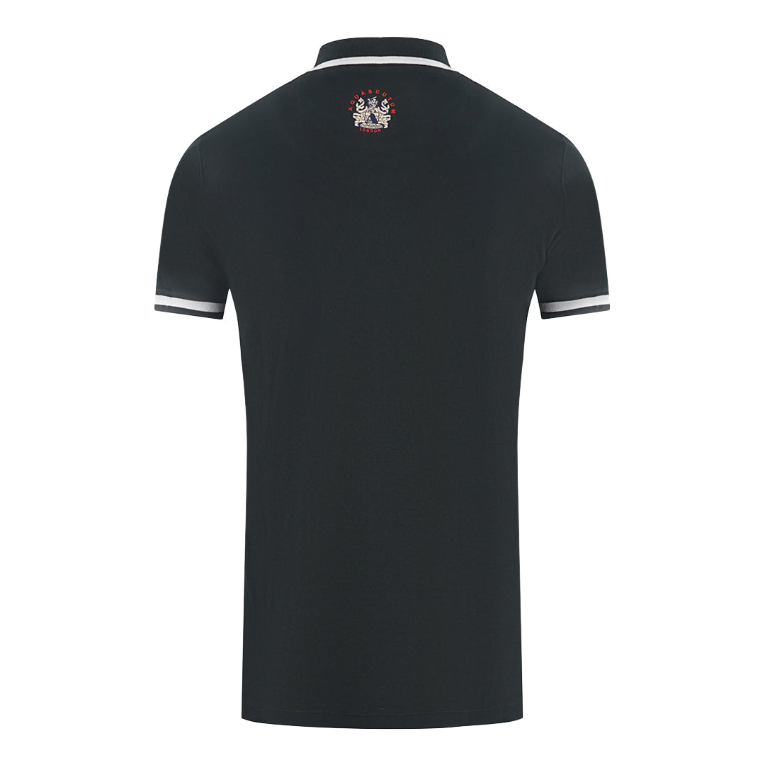 Aquascutum Mens P01223 99 Polo Shirt Black