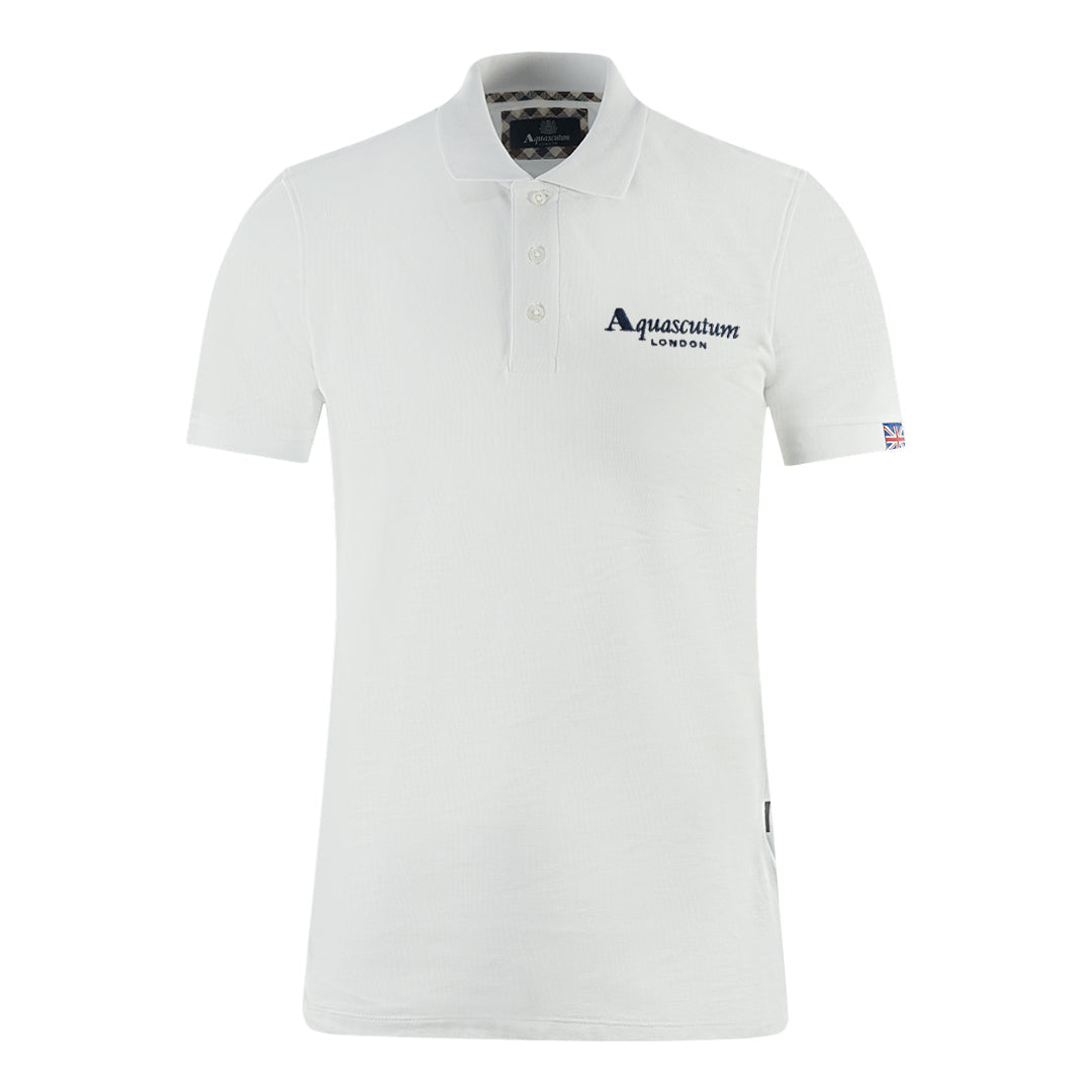 Aquascutum Mens P01523 01 Polo Shirt White