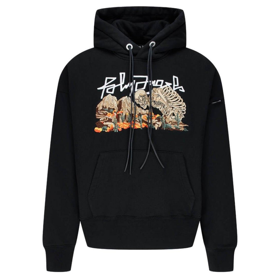 Palm Angels Desert Skull Black Hoodie - Nova Clothing