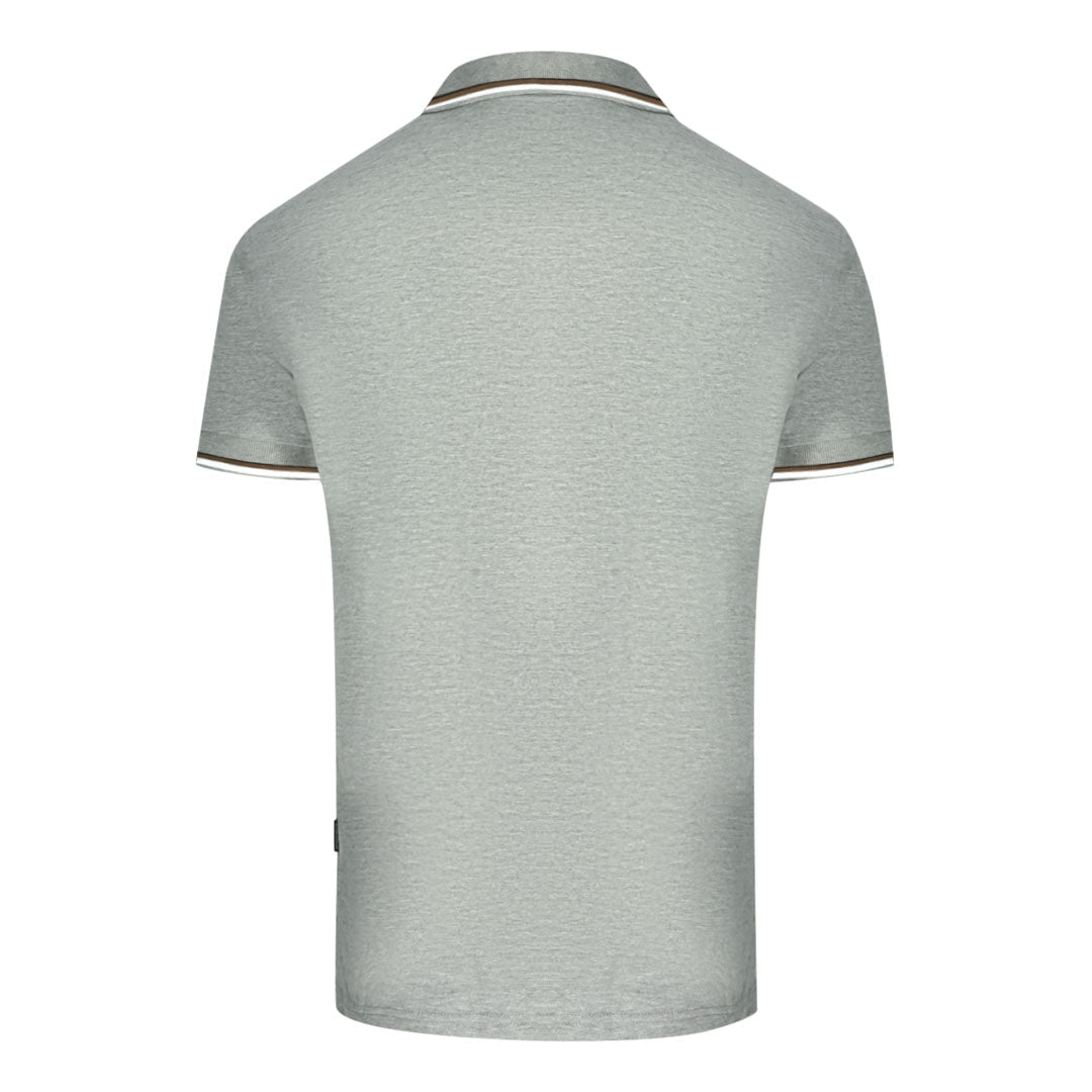 Aquascutum Mens Qmp051 94 Polo Shirt Grey