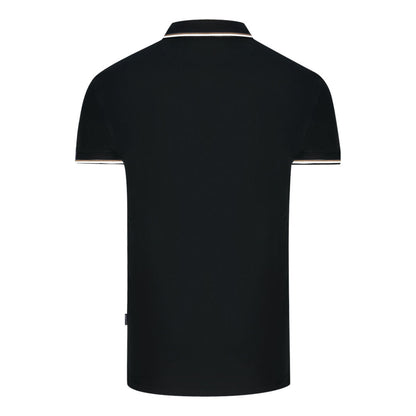 Aquascutum Mens Qmp051 99 Polo Shirt Black