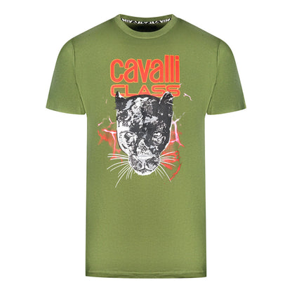 Cavalli Class Mens Qxt61J Jd060 04050 T Shirt Green