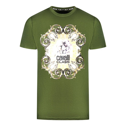 Cavalli Class Mens Qxt61S Jd060 04050 T Shirt Green