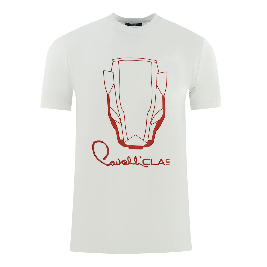 Cavalli Class Mens Rxt60D Jd060 00053 T Shirt White