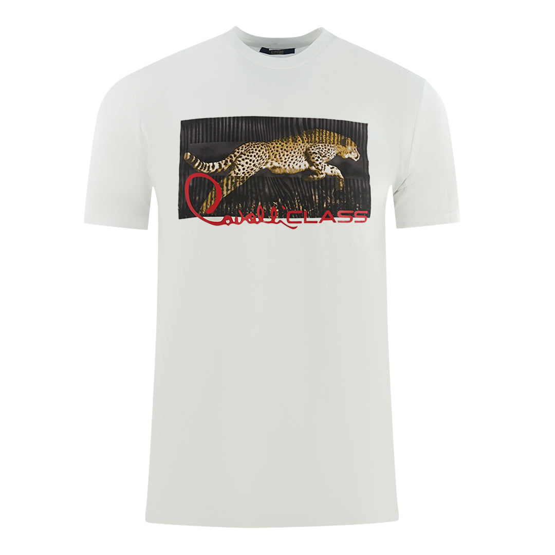 Cavalli Class Mens Rxt60H Jd060 00053 T Shirt White