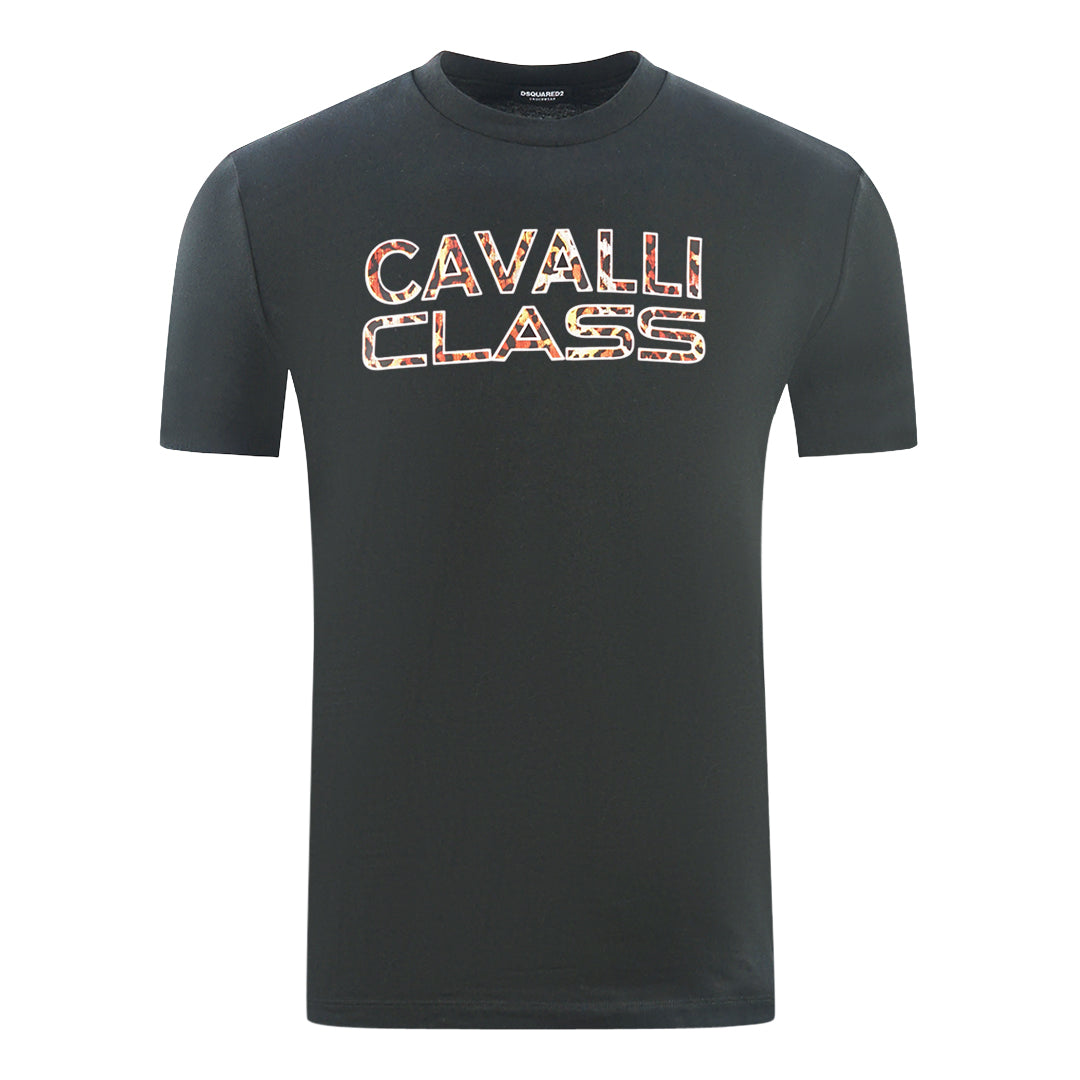 Cavalli Class Mens Rxt60I Jd060 05051 T Shirt Black