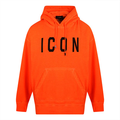 Dsquared2 Large Icon Print Orange Hoodie - Style Centre Wholesale