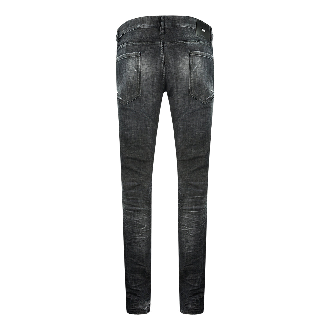 Dsquared2 Slim Jean 1964 Destroyed Black Jeans - Nova Clothing