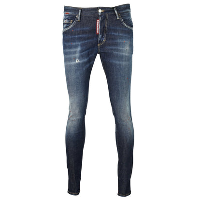 Dsquared2 Skinny Dan Jean Paint Splash Large Label Jeans - Nova Clothing