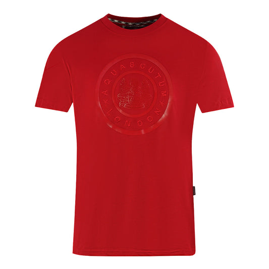 Aquascutum Mens T00723 52 T Shirt Red