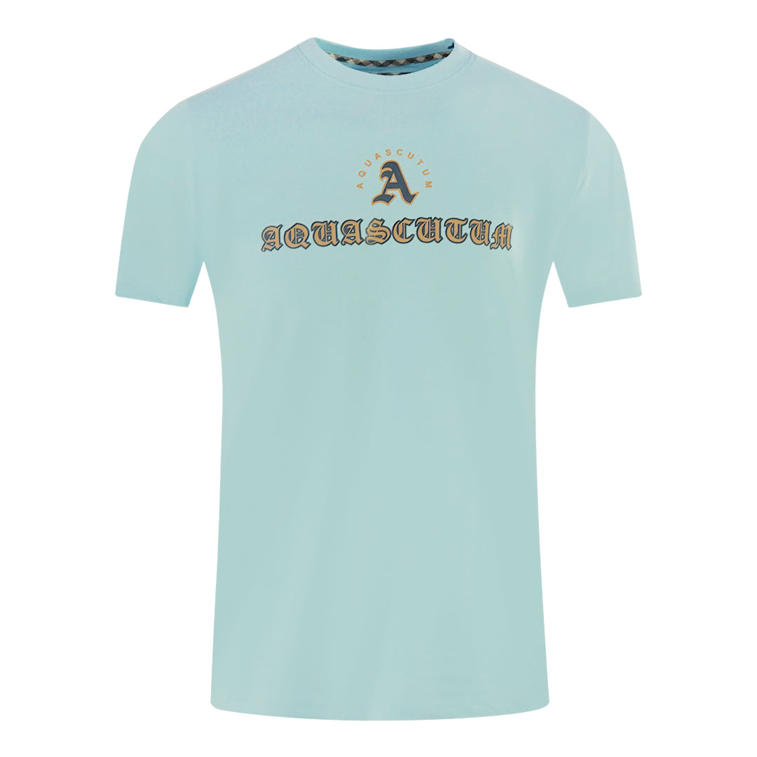 Aquascutum Mens T00923 78 T Shirt Sky Blue