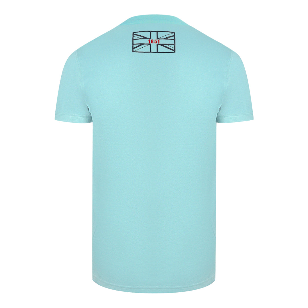 Aquascutum Mens T00923 78 T Shirt Sky Blue