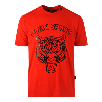 Plein Sport Tiger Head Logo Red T-Shirt M