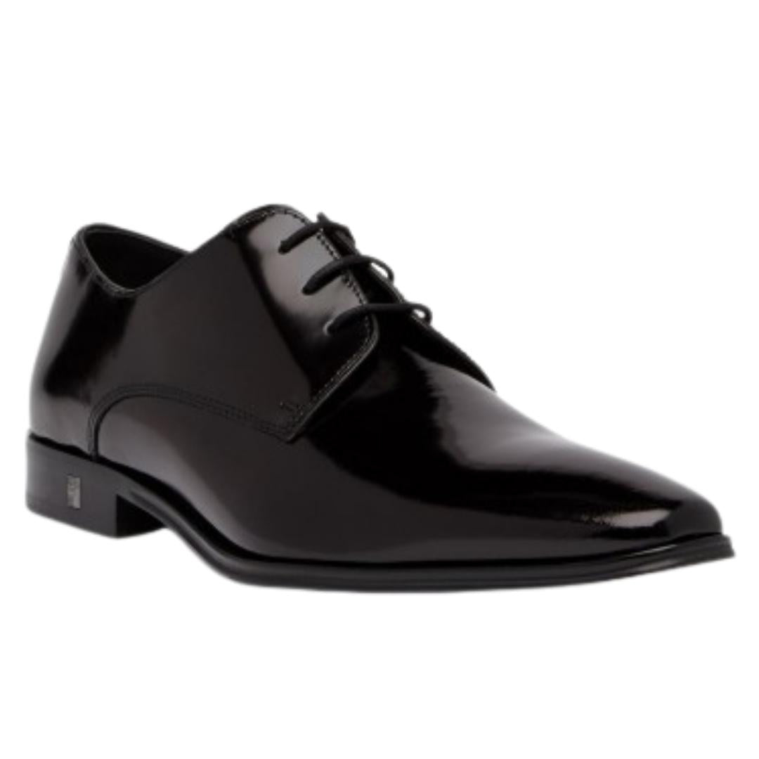 Versace Collection Derby Black Leather Shoes - Nova Clothing