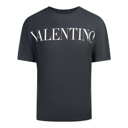 Valentino Large Branded Logo Black T Shirt